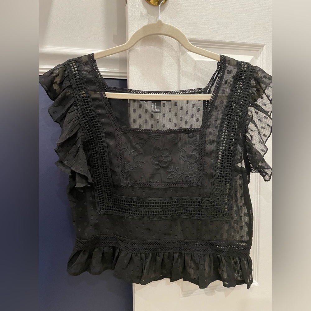 BUNDLE & SAVE - sheer square neck printed top